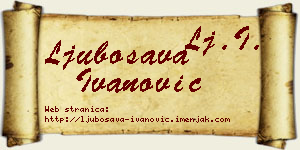 Ljubosava Ivanović vizit kartica